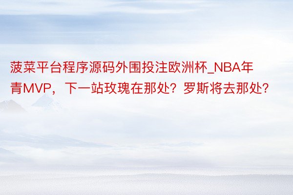 菠菜平台程序源码外围投注欧洲杯_NBA年青MVP，下一站玫瑰在那处？罗斯将去那处？